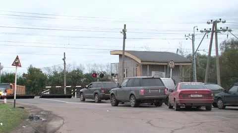 Rail crossing Vídeo Stock 12160070