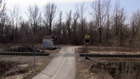 Rail crossing Video stock 171597119