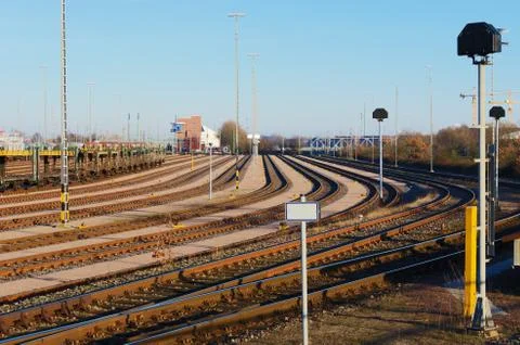 Rail curve Stock Photos