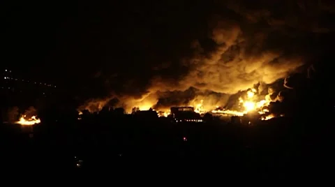 Rail disaster in Lac-Megantic, Quebec, Canada on July 6th 2013 Stock Footage 55810152