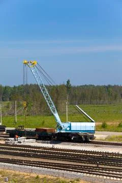 Rail gantry crane Stock Photos