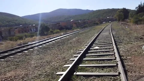 Rail in greenery Stock Footage 130353137