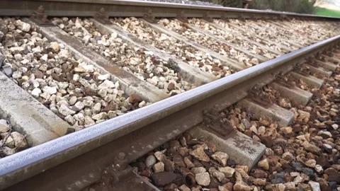 Rail line railway track Video stock 274414902