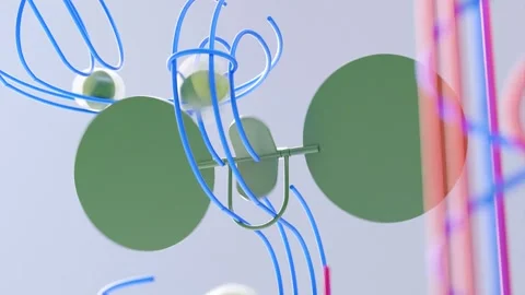 Rail marble run machine. Steel track rolling ball sculpture. Wire marble race. Stock Footage 256058728
