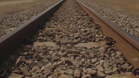 Rail in the middle of a countryside 스톡 동영상 122836803