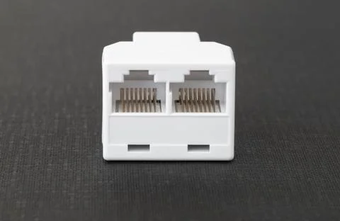 Rail network connector splitter for computer network Foto stock