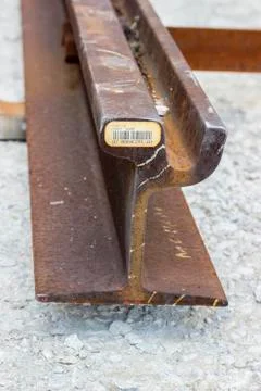 Rail profile-cross section Stock Photos