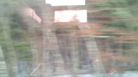 Rail Ride filmed from inside 스톡 동영상 40357693