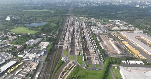 Rail to road and vice versa loading terminal. Video stock 276567894