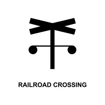 Rail road crossing icon. Element of railway signs for mobile concept and web Illustrazione stock