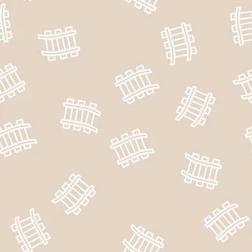 Rail road line vector seamless pattern Illustrazione stock