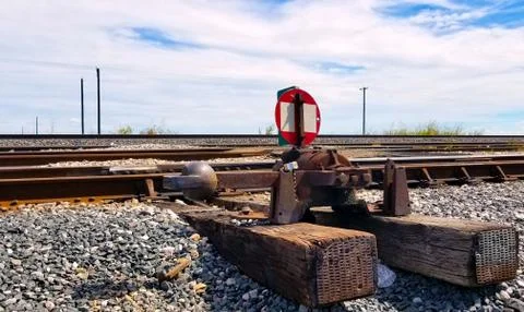Rail road switch Stock Photos