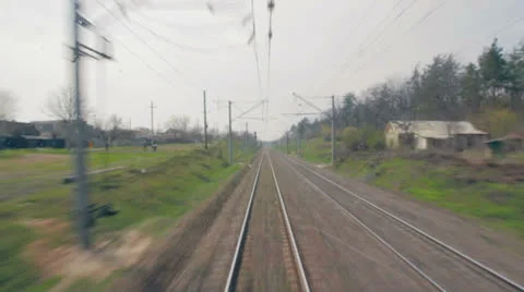 Rail Road Time Lapse Summer Stock Footage 22925966
