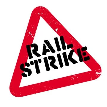 Rail Strike rubber stamp Stock Illustration