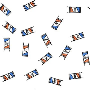 Rail system exhibition vector seamless pattern Stock Illustration