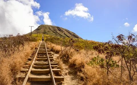 Rail to the top Stock Photos