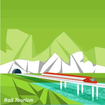 Rail tourism Stock-Illustration