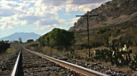 Rail Track 2 Stock Footage 10785616