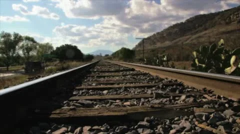 Rail Track Stock Footage
