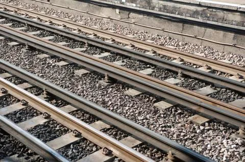 Rail track Stock Photos