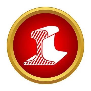 Rail track section icon representing industry construction maintenance 스톡 일러스트
