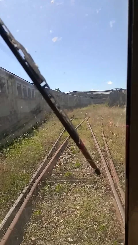 Rail tracks from the draisine Video stock 316542453