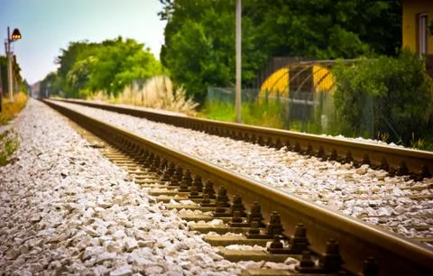Rail tracks Stock-Fotos