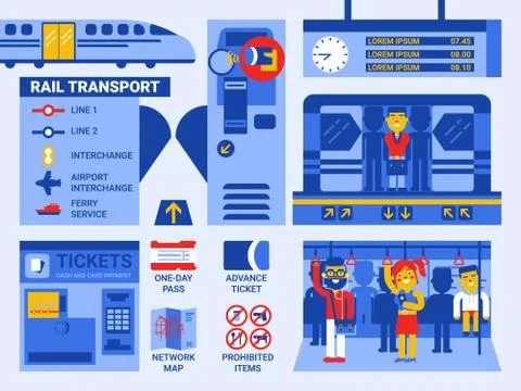 Rail Transport Illustrazione stock