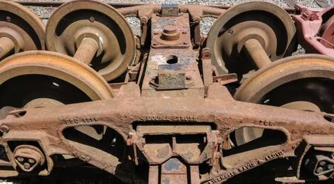 Rail wagon wheels Fotos de archivo