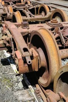 Rail wagon wheels Fotos de archivo