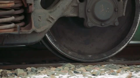 Railcar wheel Stock Footage 59963215
