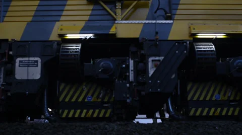 Railgrinder Working On The Railroad Tracks Stock-Footage 36839799