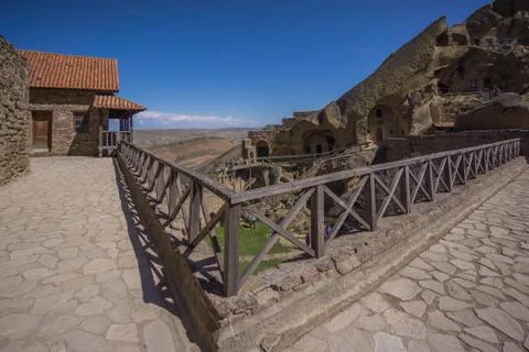 Railing inside monastery Georgia Stock Photos