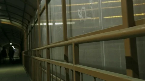 Railing of a pedestrian crossing Video stock 80481057