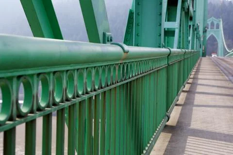 Railing perspective st. johns bridge Stock Photos