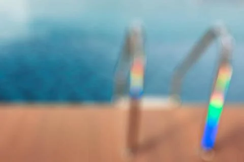 Railing of pool. Stock Photos