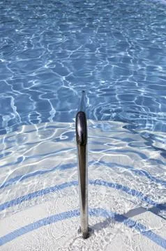 Railing at the pool Stock Photos