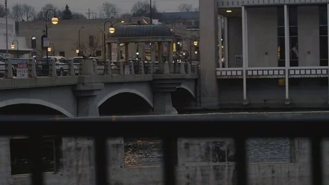 Railing by the River Stockbeeldmateriaal 88792848