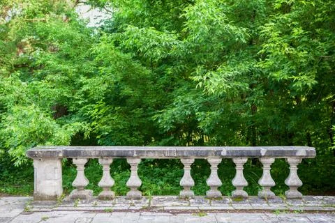 Railing in the yard Ancient architecture of ancient railings Stock Photos
