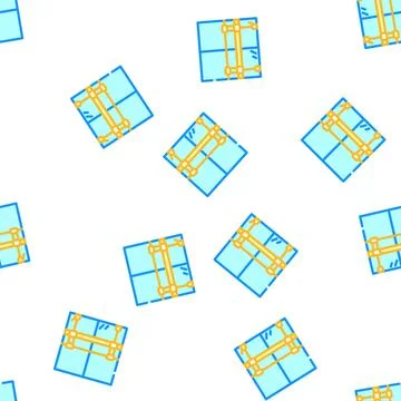 Railings with mirror in dance studio vector seamless pattern Stock Illustration