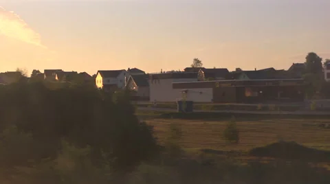Railroad 3. the view from the train window Stock Footage 55214468