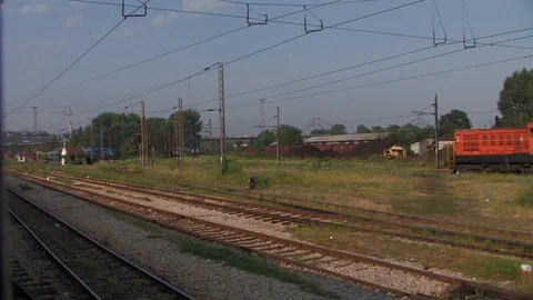 Railroad and landscape Stock Footage 93960301