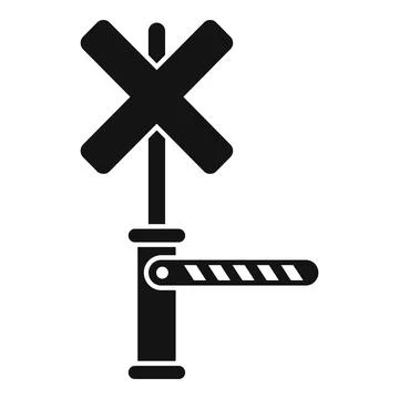 Railroad barrier icon simple vector. City people Stockillustratie