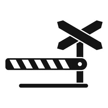 Railroad barrier icon simple vector. City waiting Stockillustratie