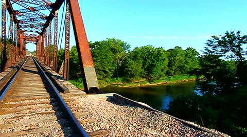 Railroad Bridge in Illinois Stock Footage 35066933