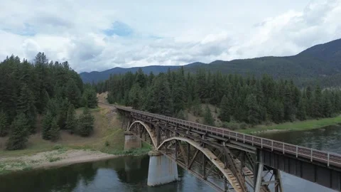 Railroad bridge Over Clark Fork River Vidéo 319047407