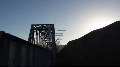 Railroad Bridge Sunrise 库存影片 36690116