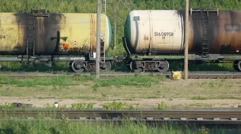 Railroad cars Stock Footage