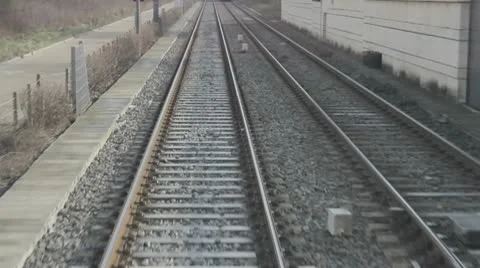 Railroad in the city Stock Footage 10682657