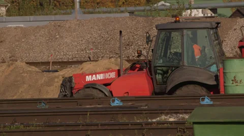 Railroad construction Stock Footage 37843152